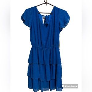 NWT City Vibes blue mini dress size L